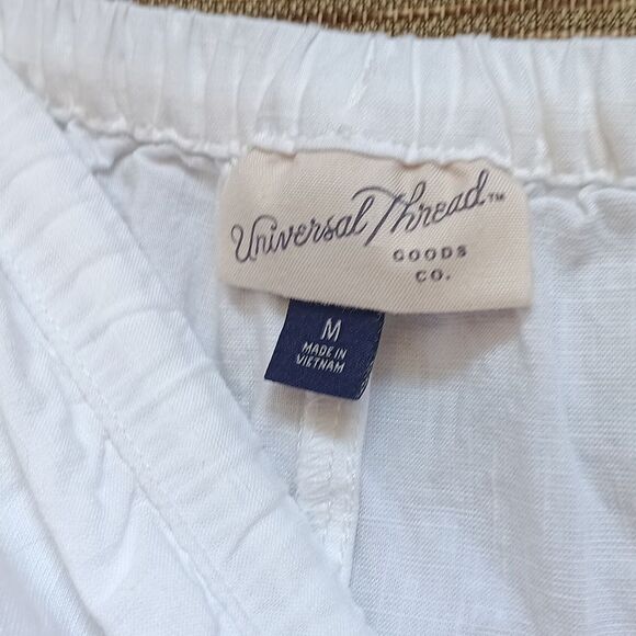 Universal Thread White A-Line Drawstring Cotton Rayon White Skirt - Picture 2 of 4